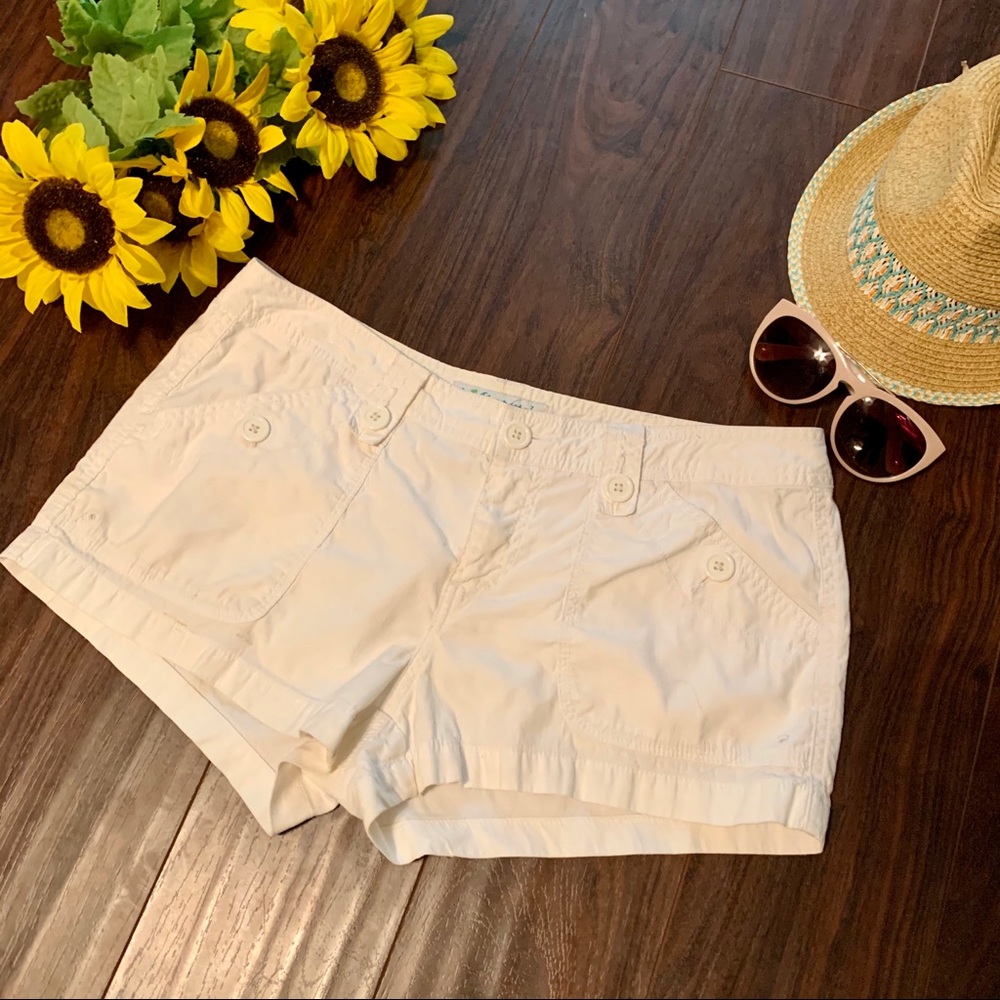 Aeropostale White Cotton Shorts